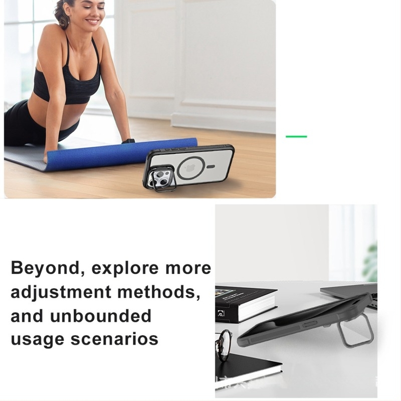 iPhone tok akril tükrös állvánnyal és MagSafe (Akril; Állvány; Mágneses; Ütésálló; Hőelvezetés)