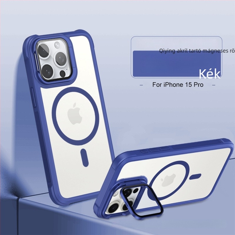 iPhone tok akril tükrös állvánnyal és MagSafe (Akril; Állvány; Mágneses; Ütésálló; Hőelvezetés)