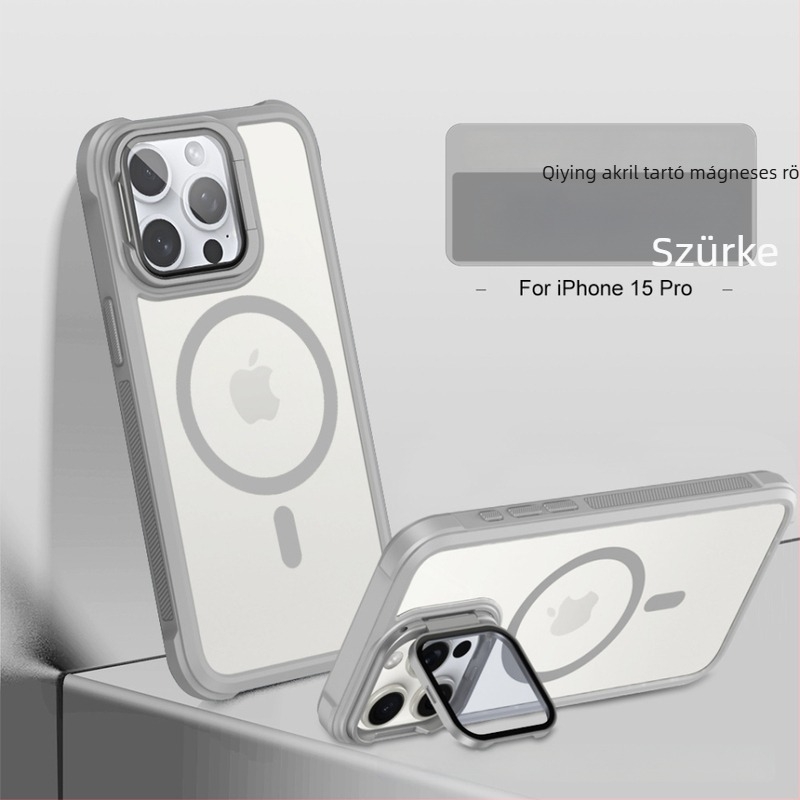 iPhone tok akril tükrös állvánnyal és MagSafe (Akril; Állvány; Mágneses; Ütésálló; Hőelvezetés)