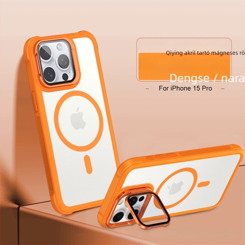 iPhone tok akril tükrös állvánnyal és MagSafe (Akril; Állvány; Mágneses; Ütésálló; Hőelvezetés)