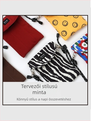 Desoife párnázott mini telefontáska – könnyű keresztpánt, uniszex, városi stílus, poliészter anyag, Velcro zárás, függőleges négyzet alak, őszi 2023 kiadás