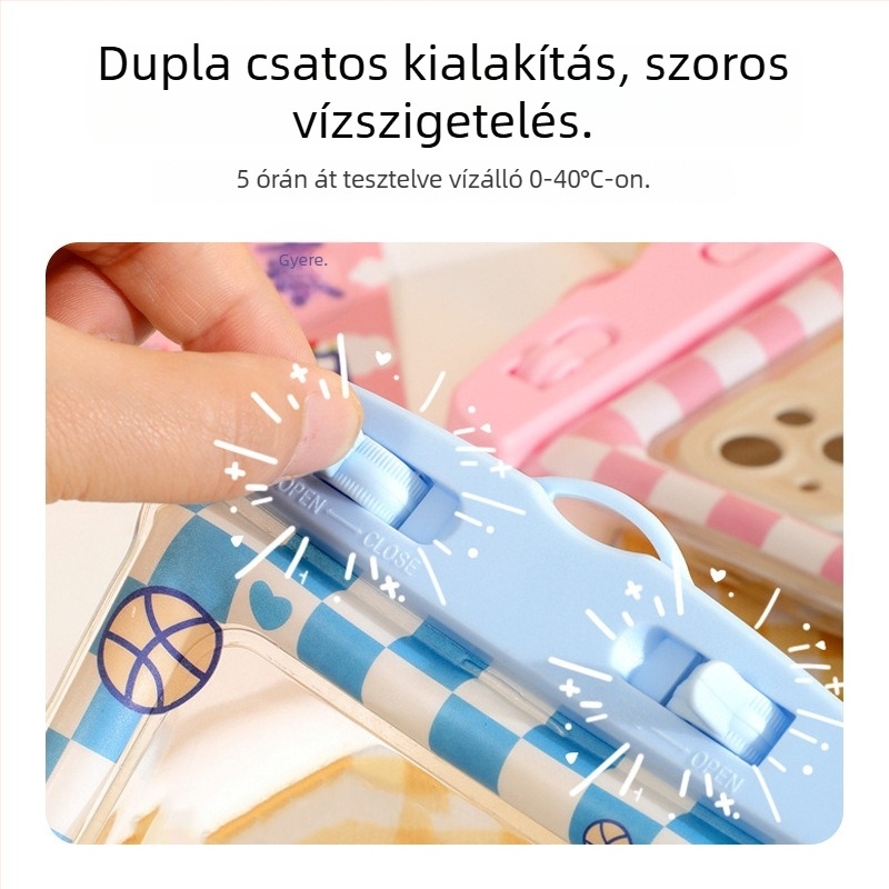 Áttetsző vízálló telefontok érintésérzékeny kijelzővel, fotózáshoz, úszáshoz és víziparkokhoz