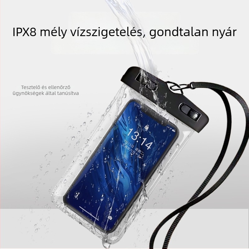Áttetsző vízálló telefontok érintésérzékeny kijelzővel, fotózáshoz, úszáshoz és víziparkokhoz