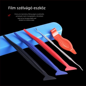 Baxifui 5 részes kaparó készlet autófóliához — műanyag eszközök a szélek vágásához és a fólia kezeléséhez