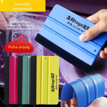 Autófólia eszköz: négyszögletes műanyag kaparó, testre szabható