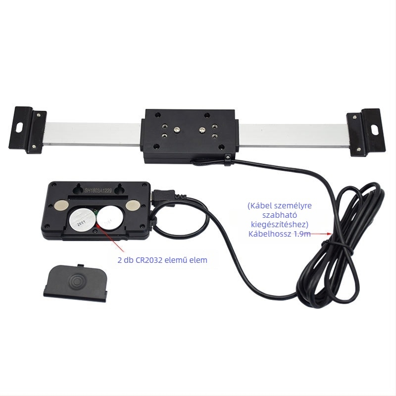 Digitális tolómérő külső kijelzővel, vízszintes és függőleges egyidejű használatra a mozgás mérésére. Márka: Shanghai Lianyu