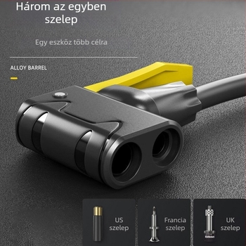 Phoenix lábpumpa autókhoz és kerékpárokhoz, kétdugós henger, elektromos áram nélkül, 30 L/min, digitális kijelző és manométer