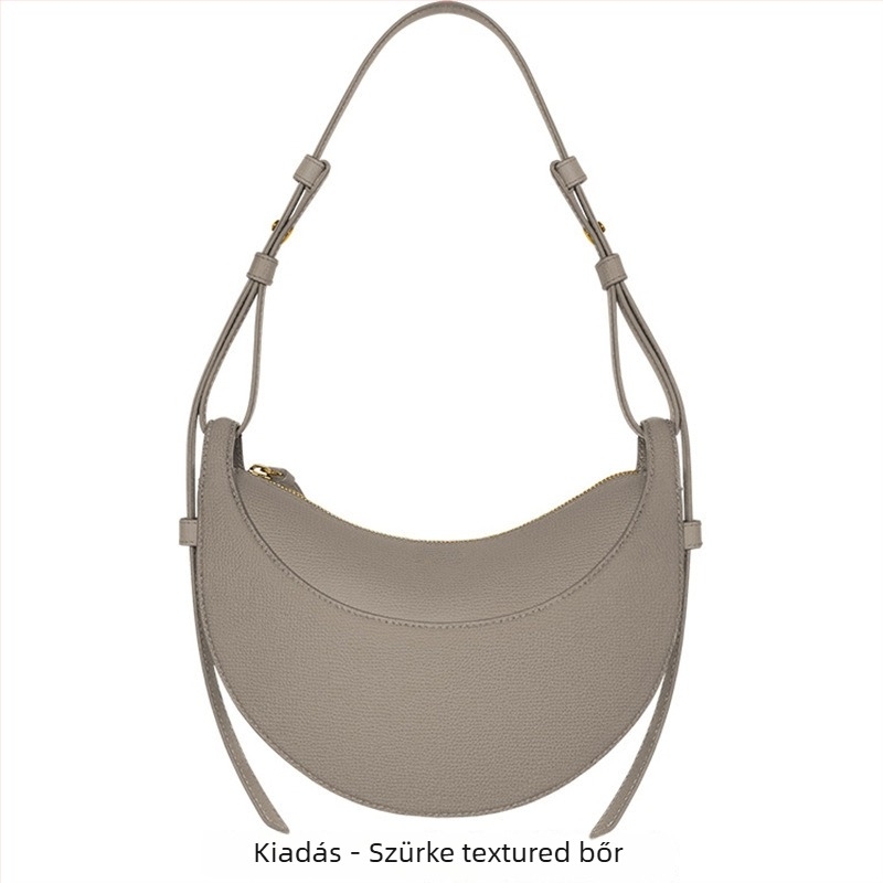 POLENE Crescent Saddle Bag — félhold formájú, valódi bőr, első réteg marhabőr, uniszex crossbody, tavasz 2024