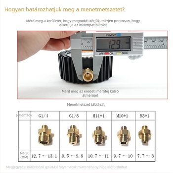 Elektronikus gumiabroncsnyomásmérő digitális kijelzővel (Model 1)