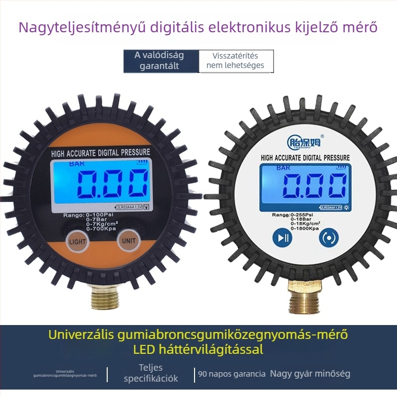 Elektronikus gumiabroncsnyomásmérő digitális kijelzővel (Model 1)