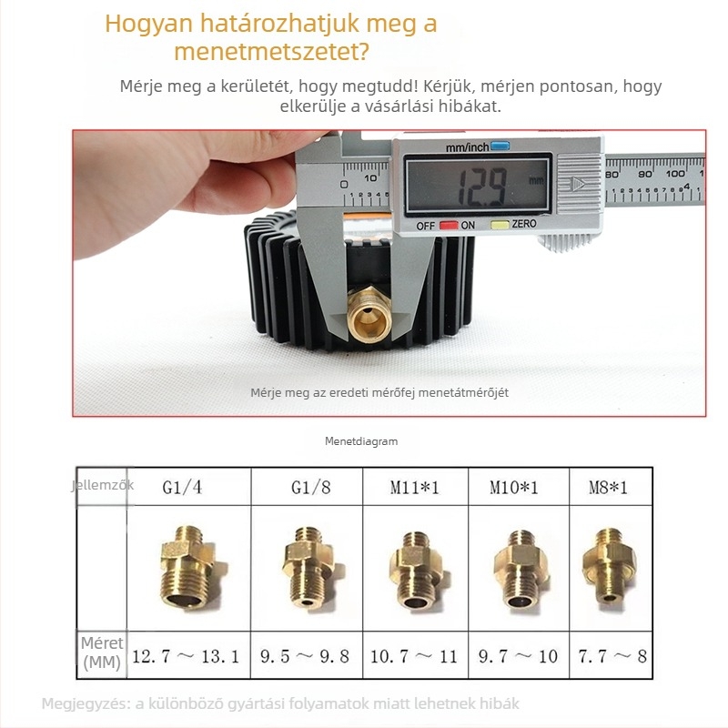 Elektronikus gumiabroncsnyomásmérő digitális kijelzővel (Model 1)