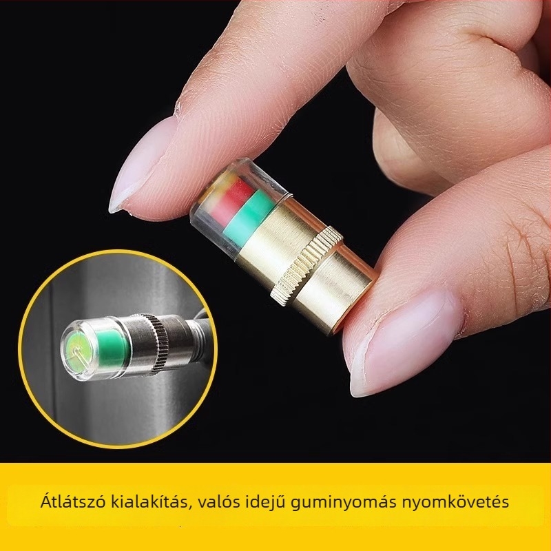 Strength Gumiabroncsnyomásmérő autókhoz és motorkerékpárokhoz – Külső mérőeszköz, nagy pontosságú; anyag: rozsdamentes acél, teljes rézmag, műanyag mag