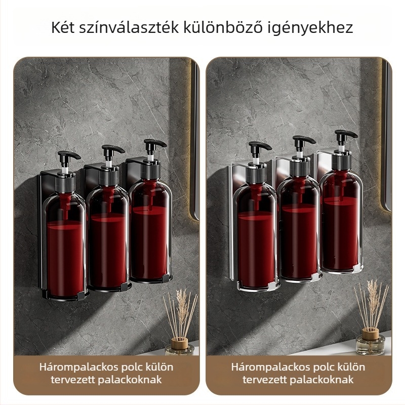 Rozsdamentes acélból készült szappanadagoló tartó – csiszolt felület, könnyed luxus stílus, kézi nyomású működés, súly 400 g