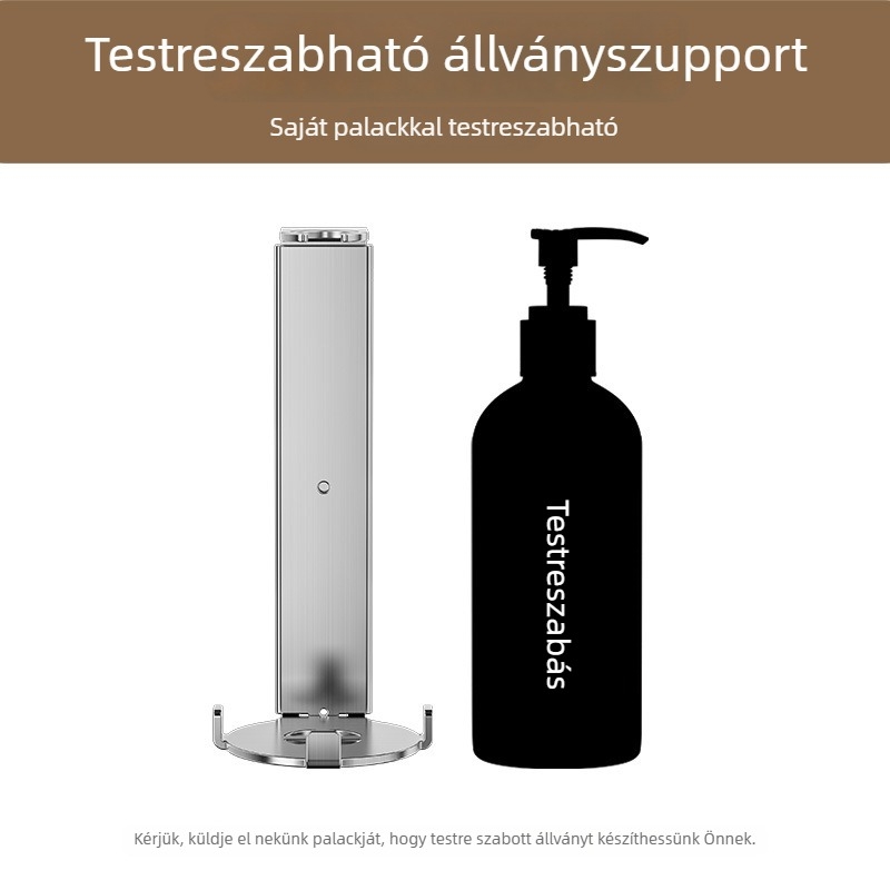 Rozsdamentes acélból készült szappanadagoló tartó – csiszolt felület, könnyed luxus stílus, kézi nyomású működés, súly 400 g