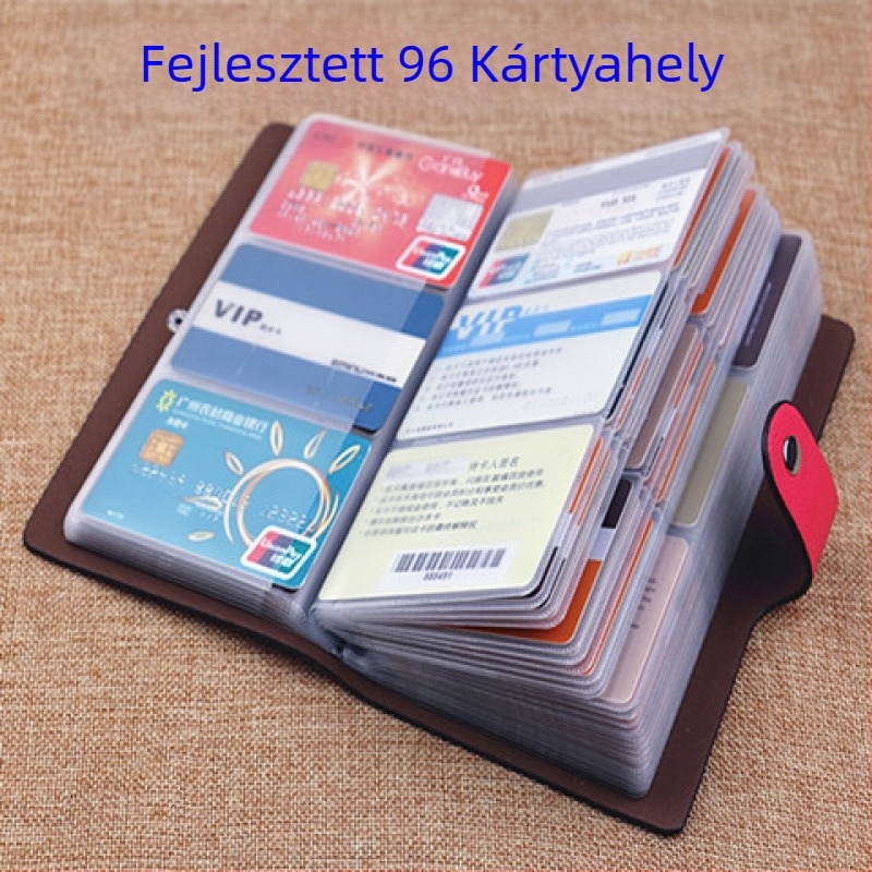 Nagy kapacitású kártyatartó több rekesszel - Uniszex, 2018 tavasz, mindennapi használat