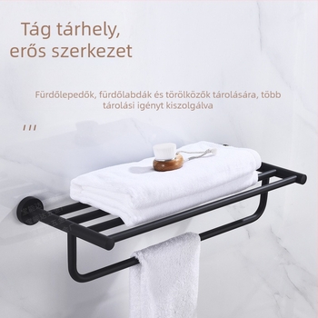 Rozsdamentes acél törölközőtartó, dupla réteg, csiszolt felület, korrózióálló, teherbírás 3–5 kg