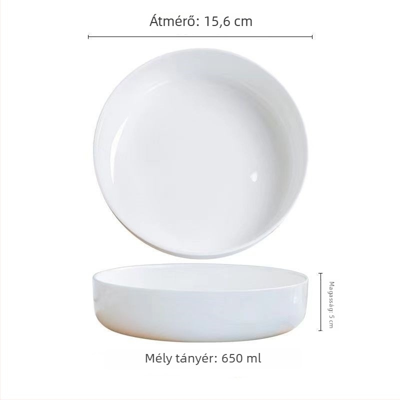 Nest Plate csontporcelán mélytál, kör alakú, nordikus stílusú, mikróhullámú sütőben használható