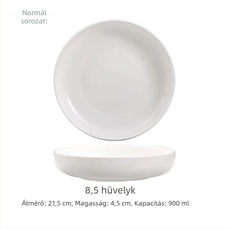 Nest Plate csontporcelán mélytál, kör alakú, nordikus stílusú, mikróhullámú sütőben használható