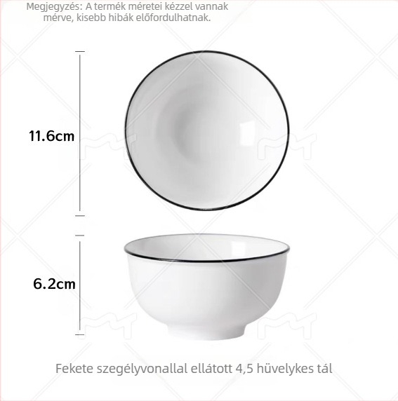 Nordic stílusú kerámia étkészlet underglaze felülettel – kerek tányérok és tálak, mikrohullámú sütőben használható