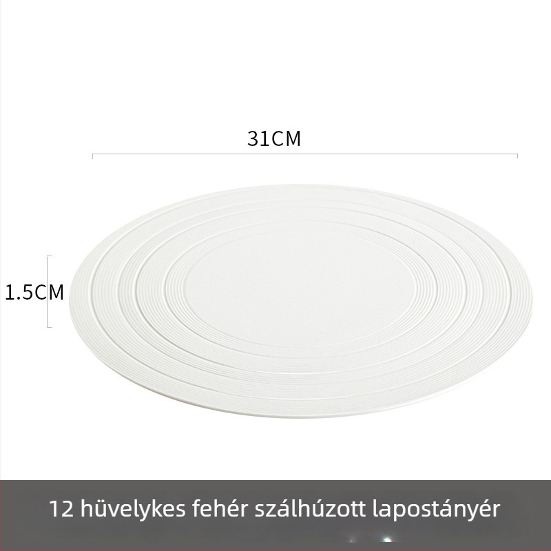 Porcelán kerek tányér szállodák és éttermek számára – alglazúrozott felület, mikrohullámú sütőben használható, modern minimalista stílus, ajándékhoz ajánlott