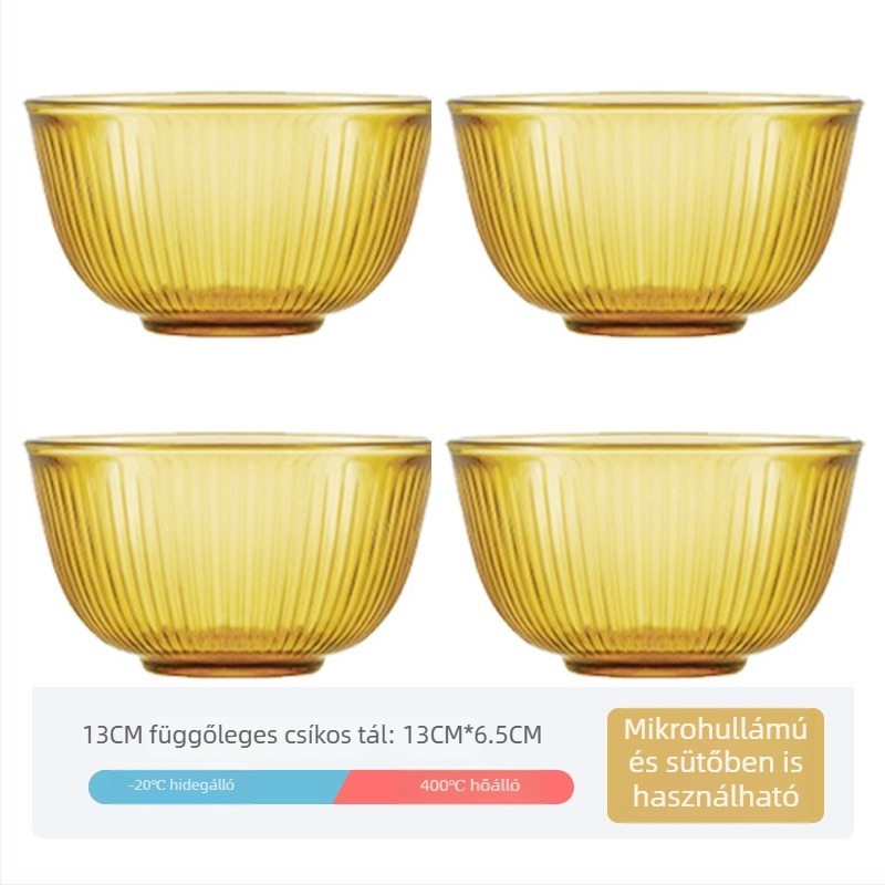 Rizses tál és tányér hőálló üvegből, mikrózható, 19 cm átmérő, kör alakú, egyszínű, modern minimalist stílus