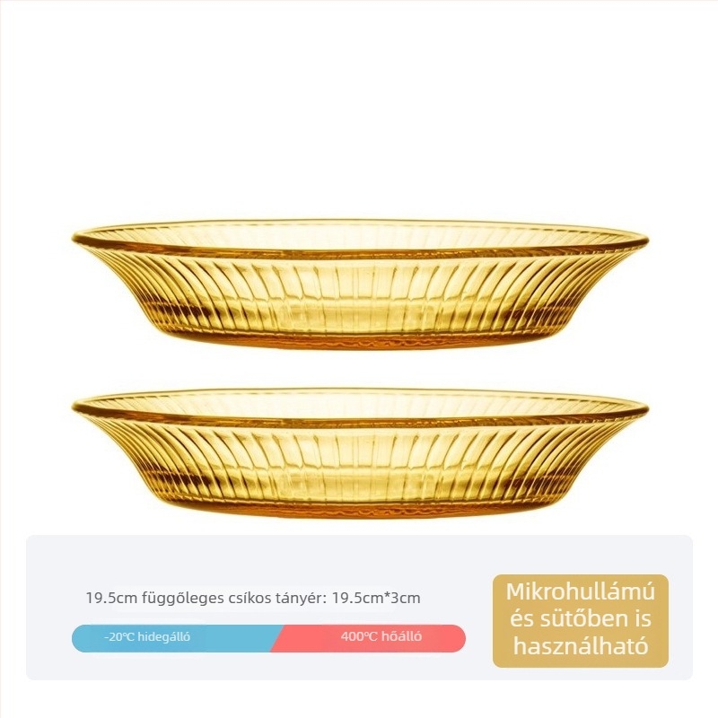 Rizses tál és tányér hőálló üvegből, mikrózható, 19 cm átmérő, kör alakú, egyszínű, modern minimalist stílus