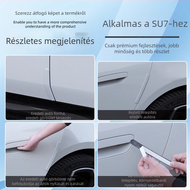 Ütközésgátló ajtócsík, Su7 modell, ABS anyag, Xiaomi-kompatibilis