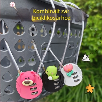 Elektromos kerékpár kosár zár acéldrótos jelszavas zár