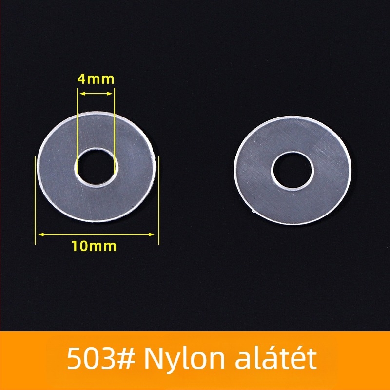 Nylon gomb füllel és átlátszó műanyag alátéttel – rögzítő tömítés kabátokhoz és ruházathoz
