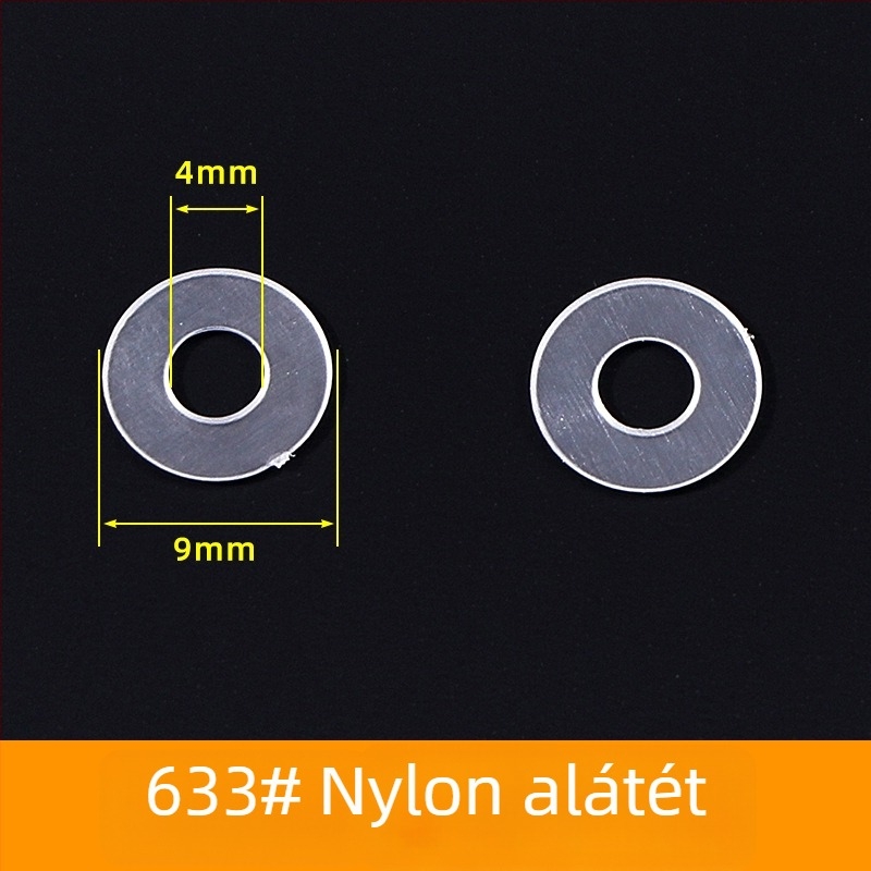 Nylon gomb füllel és átlátszó műanyag alátéttel – rögzítő tömítés kabátokhoz és ruházathoz