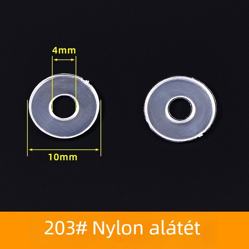 Nylon gomb füllel és átlátszó műanyag alátéttel – rögzítő tömítés kabátokhoz és ruházathoz