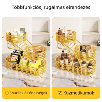 Mugege Vasból Készült Gyümölcstál – Könnyed Luxus, Többszintes Gyümölcskosár és Tároló Doboz a Nappaliba