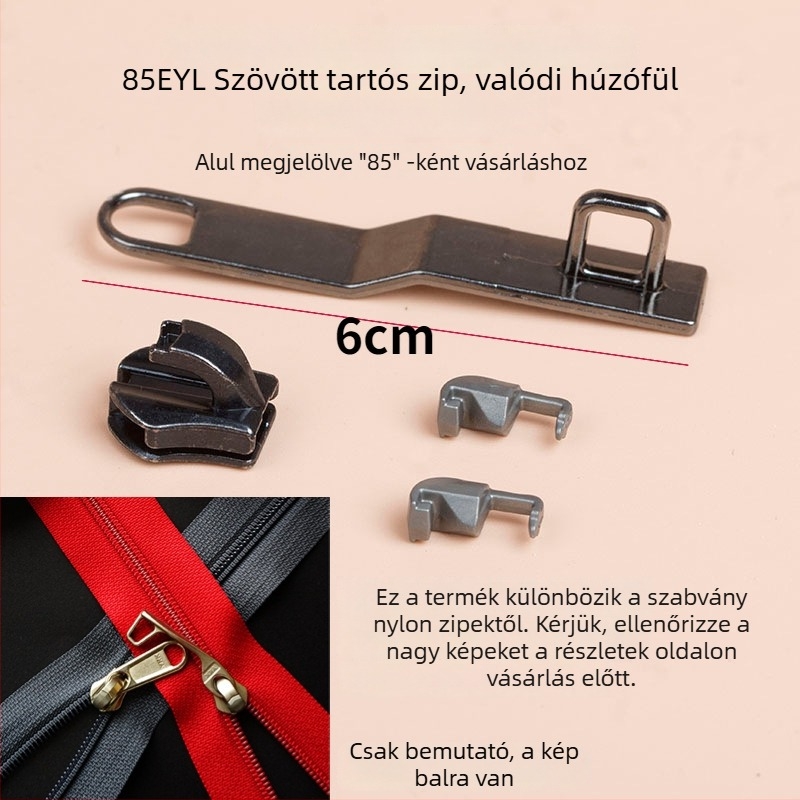 Utazótáska cipzárzáró csúszka – Ykks, cink ötvözet, elefántcsont-stílus, otthoni és táskákhoz, különleges termék