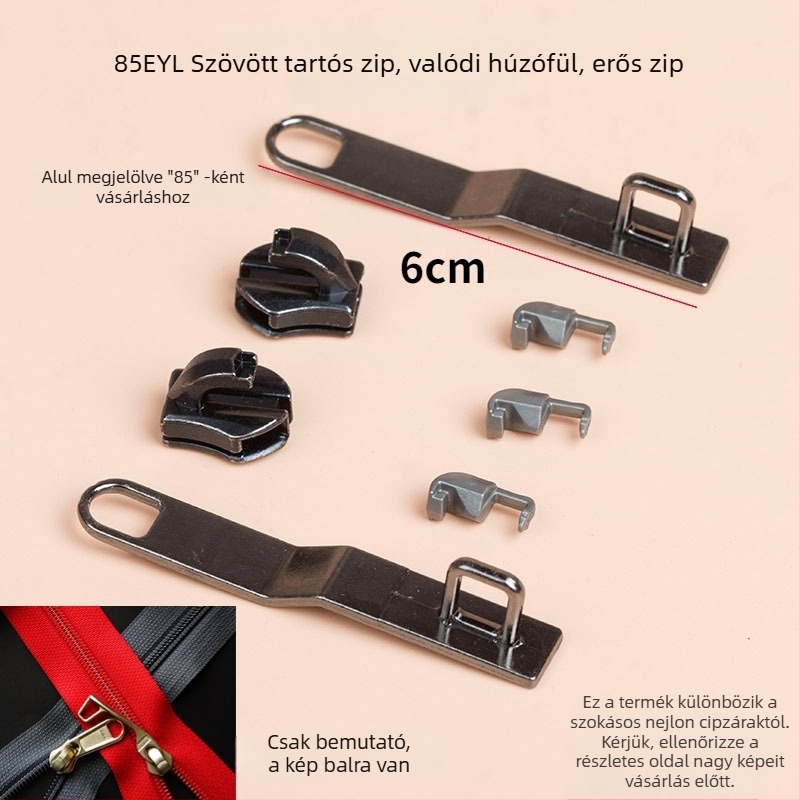 Utazótáska cipzárzáró csúszka – Ykks, cink ötvözet, elefántcsont-stílus, otthoni és táskákhoz, különleges termék