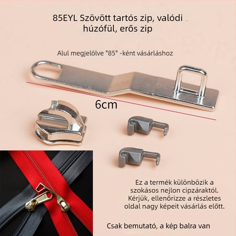 Utazótáska cipzárzáró csúszka – Ykks, cink ötvözet, elefántcsont-stílus, otthoni és táskákhoz, különleges termék