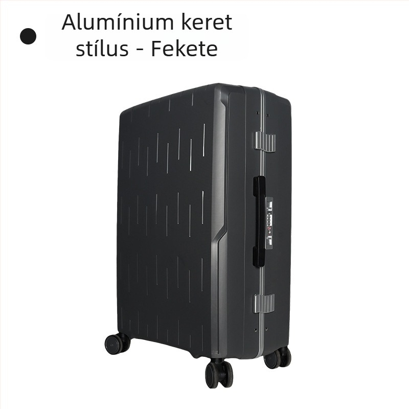 PP guruló koff, univerzális kerekek, cipzáras nyitás, TSA jelszavas zár, súly 3,15 kg