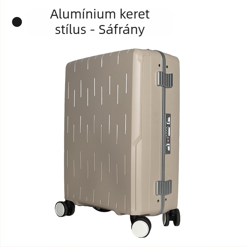 PP guruló koff, univerzális kerekek, cipzáras nyitás, TSA jelszavas zár, súly 3,15 kg