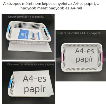 Műanyag téglalap alakú tároló kosár, modell 3544, 48 darabos csomag
