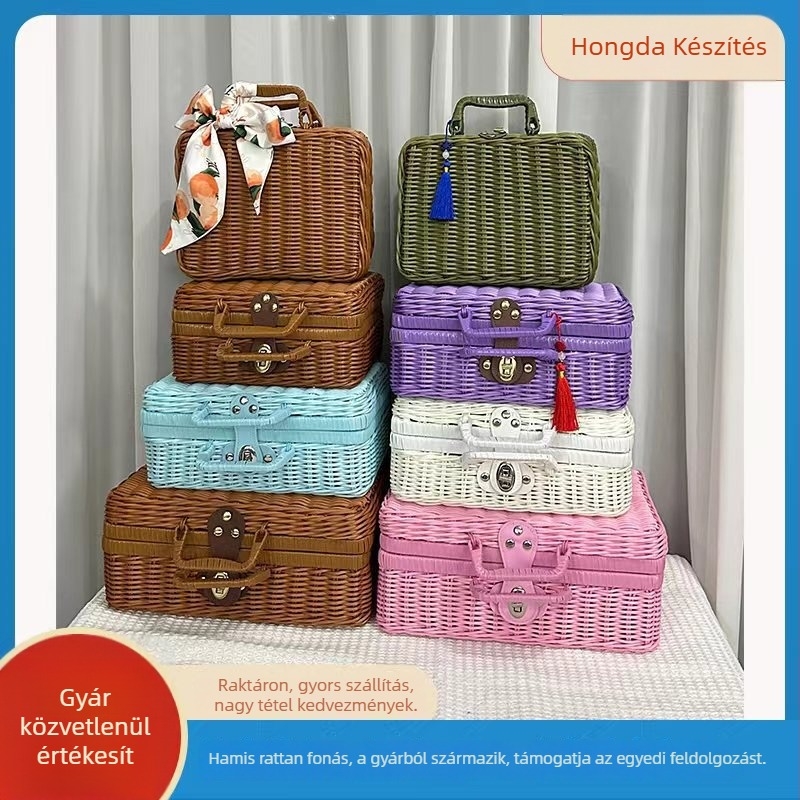 Kozmetikai tároló doboz – Hongda, PP fonott, modell P007, modern egyszerű stílus, ruházat tárolására