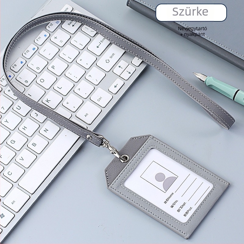 Bőrtok kártyához – kettős réteg, modern minimalista stílus