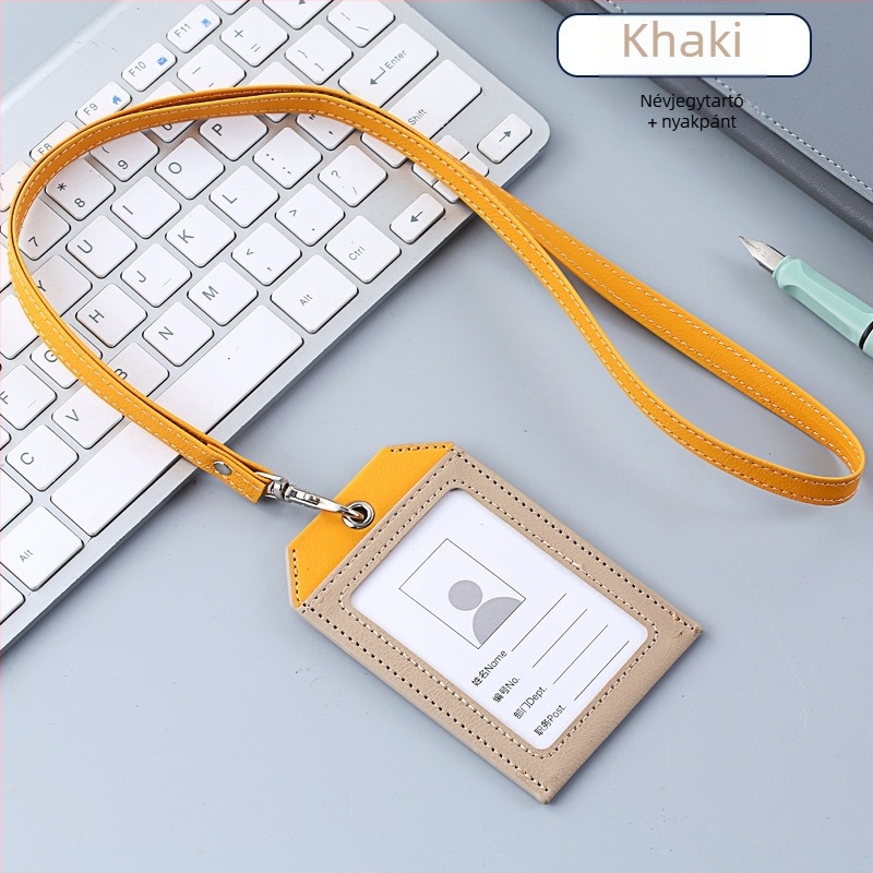 Bőrtok kártyához – kettős réteg, modern minimalista stílus
