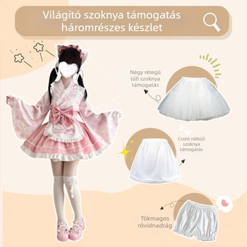 Csont nélküli szoknya támasz — háromrészes készlet, készleten, felnőtteknek, 2025 tavasz