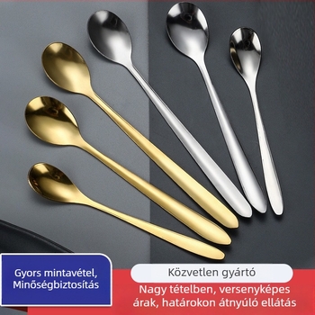 Rozsdamentes acél kanál, modern minimalist dizájn, logó nyomtatva, testreszabható feldolgozás