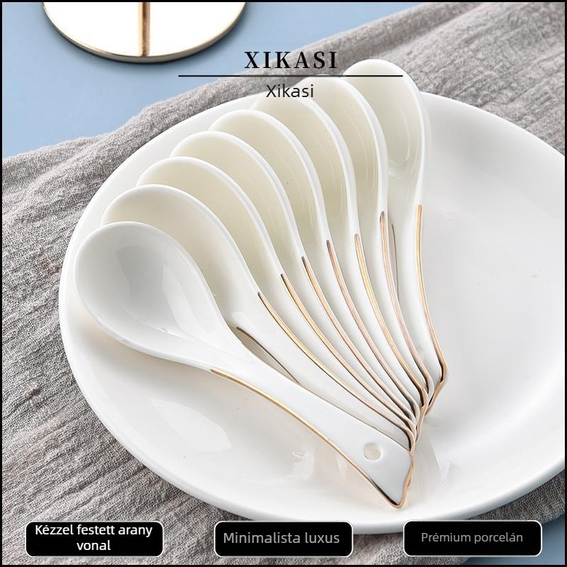 Porcelán leveskanál, anyag: selyemvirág, mintázat 69850, felnőtteknek, általános célú