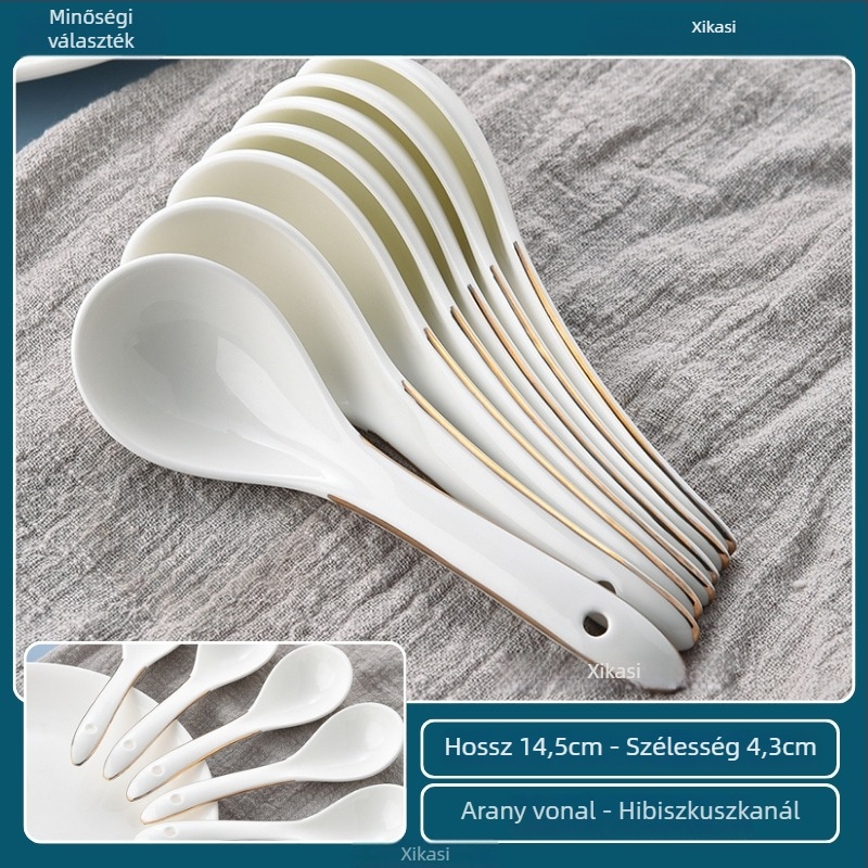 Porcelán leveskanál, anyag: selyemvirág, mintázat 69850, felnőtteknek, általános célú