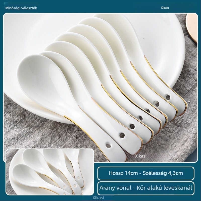 Porcelán leveskanál, anyag: selyemvirág, mintázat 69850, felnőtteknek, általános célú