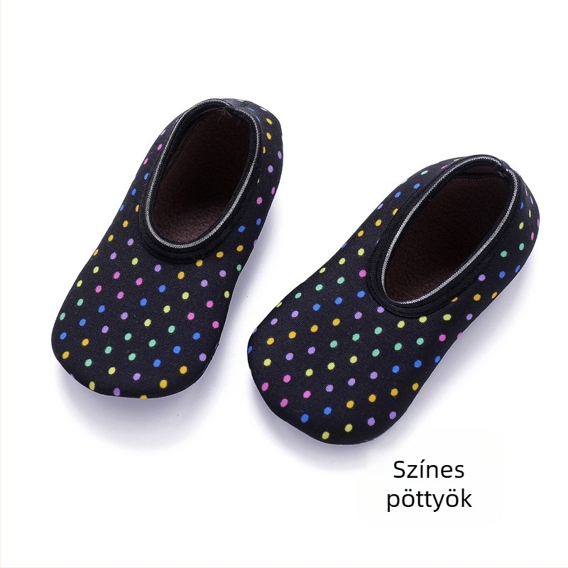 Csúszásmentes padlószoknik babáknak és gyerekeknek, fleeces béléssel, vastag, puha talppal, ideális a járástanuláshoz, tavasz–ősz–tél, uniszex