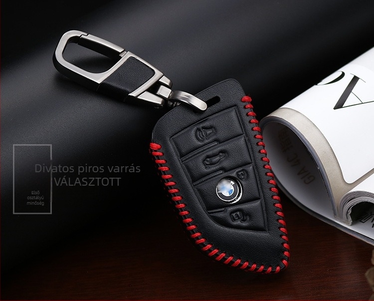 BMW Blade kulcstartó bőrtok – tehenbőr, egyszerű stílus, autókulcs-kompatibilis