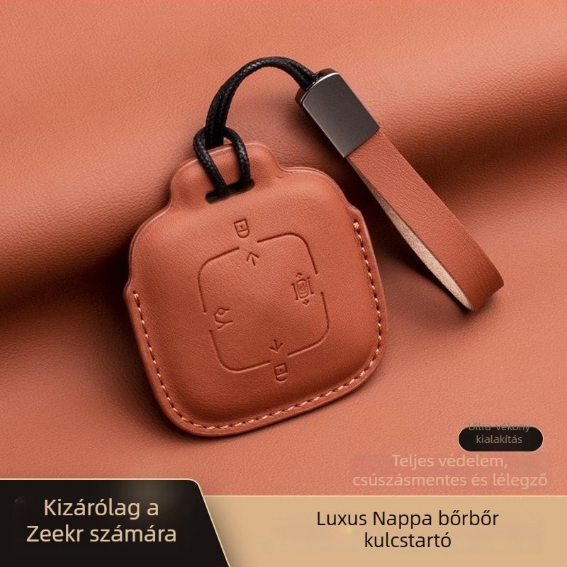 Kulcstartó tok - bőr, etnikus stílus (Márka: Yibo)