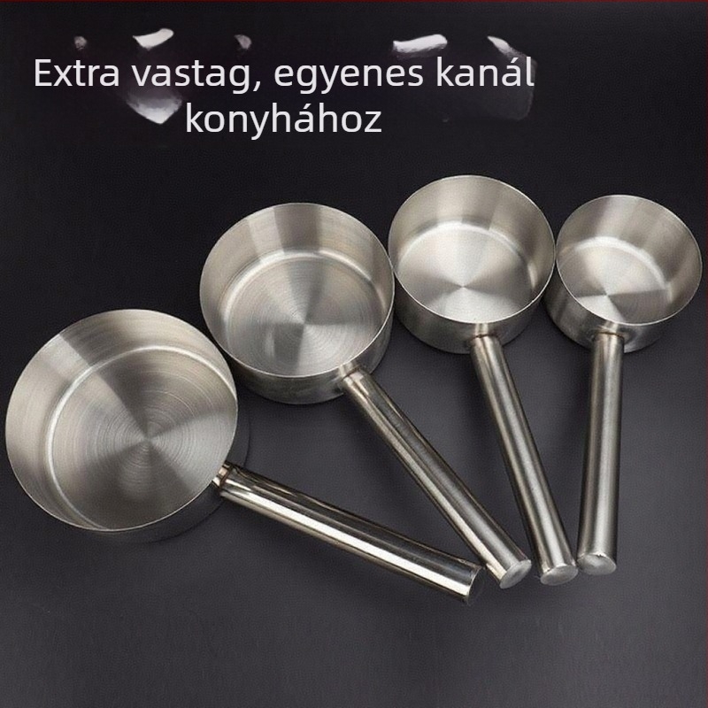 Rozsdamentes acélból készült leveses kanál, egyszerű stílus, vízpolírozott felület, testreszabás elérhető